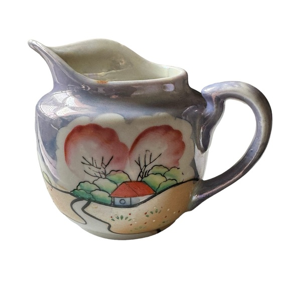 ♥️ Vintage & Rare  1930s Lusterware, Hand-Painted Creamer. Made in Japan. - Picture 4 of 4